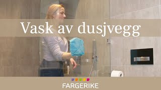 Vask av dusjvegg  Hvordan vaske bad [upl. by Ahsinauq]