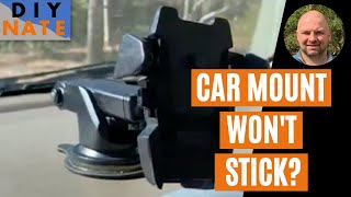 Fix Car Cell Phone Holder Not Sticking Sticky Gel Pad amp Suction Cup Solve iOttie  by DIYNate [upl. by Dib]