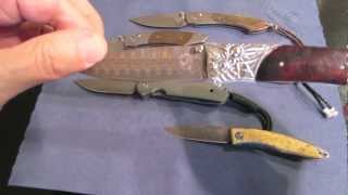 Damascus EDC Knives Chris Reeve and William Henry [upl. by Smitt]