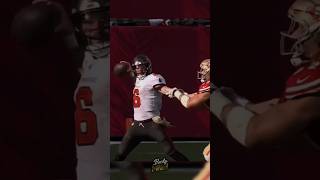 not baker stiff arming nick bosa 💀 nfl bakermayfield fyp shorts [upl. by Umont]