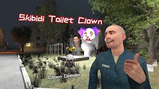 The terrifying Clown Gremlin chased me but encountered Skibidi ToiletGarrys Mod Animation [upl. by Lohman]