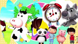 Lets play the Whats the time Mr Wolf game amp ¡Juguemos al juego quot¿Qué hora es señor Loboquot [upl. by Cho]