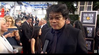 77th Golden Globes Red Carpet Bong Joon Ho [upl. by Acinomaj855]