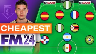 The CHEAPEST Possible FM24 Wonderkid XI  Football Manager 2024 Wonderkids [upl. by Yecrad]