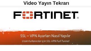 Fortigate SSLVPN Full Tunnel Kurulumu – Adım Adım Rehber  Video Tekrarı [upl. by Oryaj]