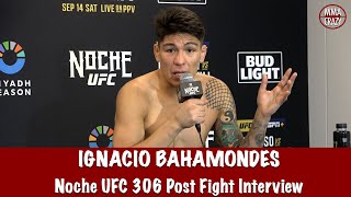 Ignacio Bahamondes quotI’m chilean I’m built differentquot Belal Muhammad helping him  Noche UFC 306 [upl. by Borman]