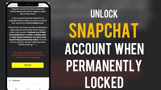 How to Unlock Snapchat Account When Permanently Locked 2024  Unlock Snapchat Account Permanently ✔️ [upl. by Farrow]