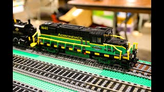 Trainspotting Timonium Feb 2022 Running Trains on the LGMS Layout [upl. by Ahsena]