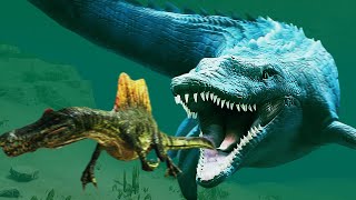 HUNTING DINOSAURS as NEW MOSASAURUS in Path of Titans [upl. by Negam]