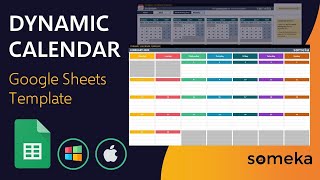 Dynamic Calendar Google Sheets Template  Track your Tasks and Events [upl. by Alya]