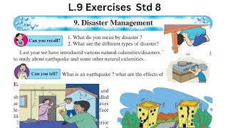 L9 Disaster Management Exercises  Std 8 Science  Maharashtra board [upl. by Davies]