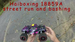 Haiboxing 18859A 118th scale brushless truck Review and bash [upl. by Nyrehtac]