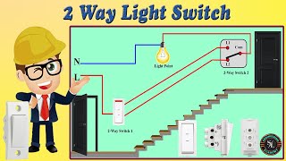 Two way Switch Connection 6 Methods Connection Diagram CircuitInfo [upl. by Eduardo]