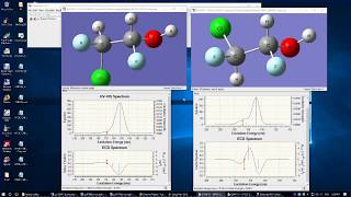 Calculating UVVis and electronic circular dichroism ECD spectra of HFClCCHFOH and ClFHCCHFOH [upl. by Rhu959]