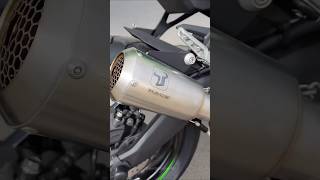 Ixrace full system exhaust🥵 installed on zx25r💚🔥Sound really good👍superbike zx25r superbikelover [upl. by Janek698]