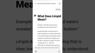 What Does Limpid Mean [upl. by Curhan]