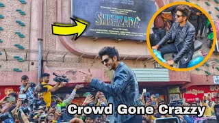 Shehzada Official Trailer Launch  Kartik Aaryan Grand Entry At Gaiety Galaxy Theatre [upl. by Inman]