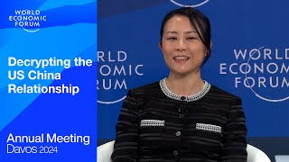 Decrypting the US China Relationship  Davos 2024  World Economic Forum [upl. by Naeerb]