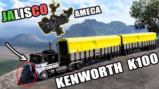 DOBLE JAULA Granelera con Kenworth K100 Rumbo a Ameca Jalisco American Truck Simulator [upl. by Llemert678]