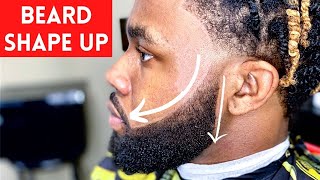 BEARD SHAPE UP TUTORIAL  BEGINNER BARBERS  BARBER STYLE DIRECTORY [upl. by Naryk]