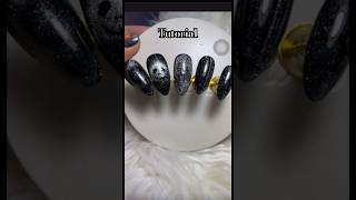 Tutorial paso a paso nails halloween nailart magnetic uñas2024 trending trendingshorts [upl. by Ailsa]