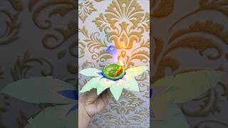 Diya Decoration Diy for Diwali Special  peacock paper craft idea youtubeshorts diwalicrafts diy [upl. by Inatirb]