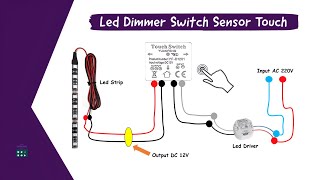 12V Led Dimmer Switch Sensor Touch Ajustable Capacitive Brightness led lightning sensor electric [upl. by Teerprah]