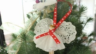 Clothespin Angel Ornament  Christmas Angel Craft [upl. by Ahsen]