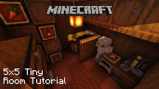 【Minecraft】5x5 Room Tutorial  Interior Design Ideas [upl. by Rezzani223]