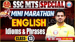 SSC MTS Marathon Classes 2024  Idioms and Phrases for SSC MTS  MTS English By Sanjeev Thakur Sir [upl. by Llehsyar]