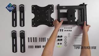 Aprende a instalar los soporte para TV McFormet Modelo MSM2265  Sams Club [upl. by Kam]