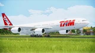 TAM Airbus A340  Ilheus  Outside   HD [upl. by Bay]