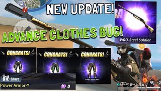 NEW WRO SKIN  FREE ADVANCE CLOTHES BUG NEW UPDATE  Rules of Survival Tagalog [upl. by Bram]