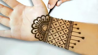 New Easy mehndi design for front hand  Simple Mehndi Design  Mehandi ka Design  Mehndi Designs [upl. by Gilba]