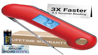 ProfessionaI Meat Thermometer Digital 3X Faster 05 Sec Instant Read NIST Certified Review [upl. by Revkah992]