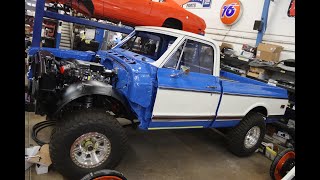 LT4 engine first start up in our 1972 Chevy truck build featuring a Roadster Shop RS4 chassis [upl. by Blumenfeld]