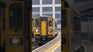 TfW 153922 departs Cardiff Central with two tone from behind [upl. by Romina888]