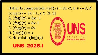 Composición de funciones UNS 2025 I [upl. by Reba]