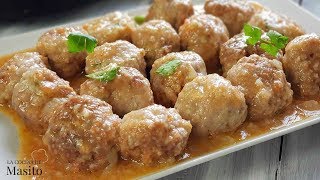 Albondigas en salsa española las albondigas de la abuela receta facil de cocina [upl. by Nahtad]