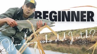 How many coho can a newbie salmon fisherman catch in 3 hours  Salmon fishing [upl. by Akinam]