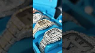 Insane Moissanite Diamond Watch Collection💎 moissanite moissanitewatch [upl. by Siramad]