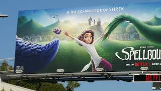 Spellbound Netflix Billboard Sunset Blvd Los Angeles California USA November 22 2024 Rachel Zegler [upl. by Guthrie]