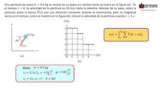 Ejercicio Principio del impulso y momento lineal para el caso de fuerzas constante y variables [upl. by Kazimir]