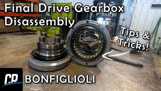 Final Drive Motor Gearbox Disassembly  Case New Holland GEHL Mustang [upl. by Okramed]