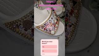 httpsrenacreatescustomsetsycom crocs nikes custom bling blinged Let Me Bling Your Life [upl. by Valencia497]