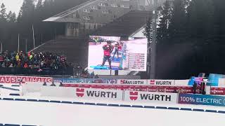 Biathlon World Cup 2024 Holmenkollen Norway mass start women last shooting [upl. by Linn]