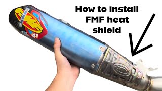 How to install FMF heat shield YZ250F Factory 41 FMF [upl. by Weinrich]