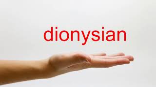 How to Pronounce dionysian  American English [upl. by Tamera]