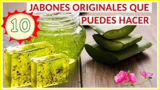 10 JABONES de GLICERINA Caseros 🧼 ALOE VERA MIEL PARA NIÑOS [upl. by Stormy]