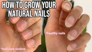 HOW TO GROW NAILS FAST  tips for healthy strong natural nails 2024 [upl. by Zippel408]